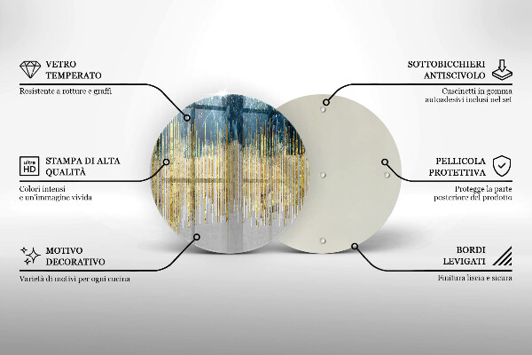 Krájecí prkénko skleněné Designérská abstrakce