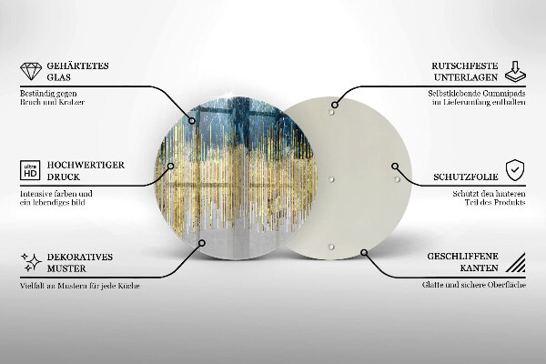 Krájecí prkénko skleněné Designérská abstrakce