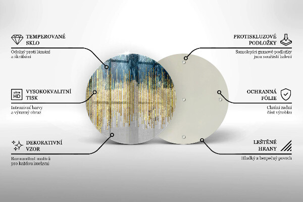 Krájecí prkénko skleněné Designérská abstrakce