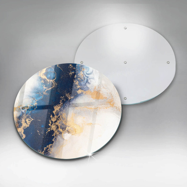 Krájecí prkénko skleněné Abstrakce s modrou