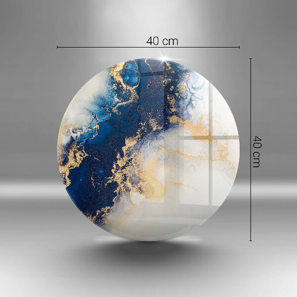 Krájecí prkénko skleněné Abstrakce s modrou