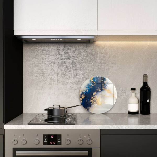 Krájecí prkénko skleněné Abstrakce s modrou