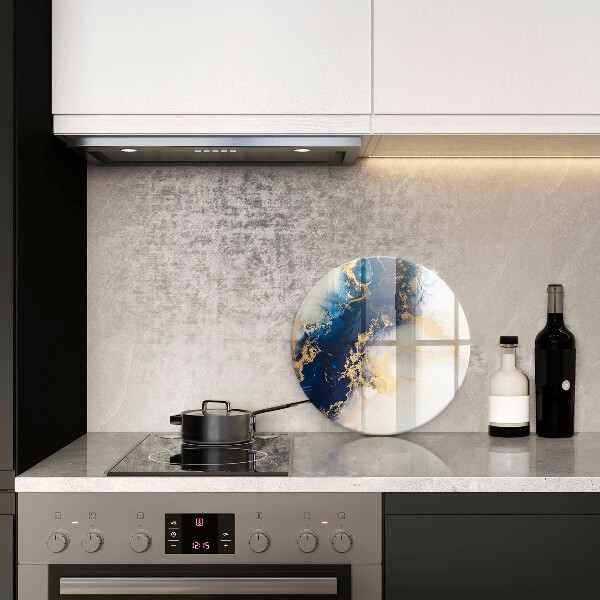 Krájecí prkénko skleněné Abstrakce s modrou