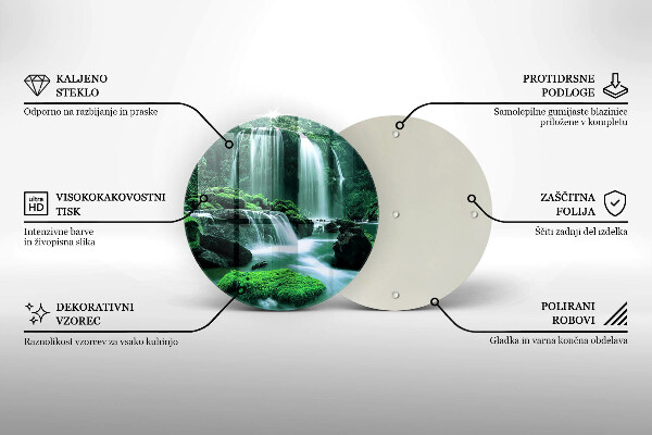 Krájecí prkénko skleněné Divoký vodopád v džungli