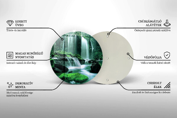 Krájecí prkénko skleněné Divoký vodopád v džungli