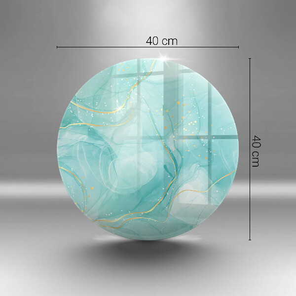 Krájecí prkénko skleněné Modrá a zlatá abstrakce