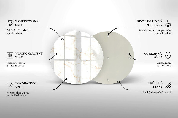 Krájecí prkénko skleněné Elegantní mramorový kámen