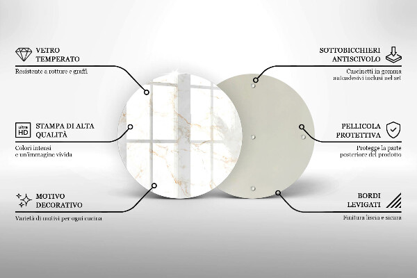 Krájecí prkénko skleněné Elegantní mramorový kámen