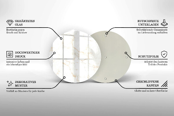 Krájecí prkénko skleněné Elegantní mramorový kámen