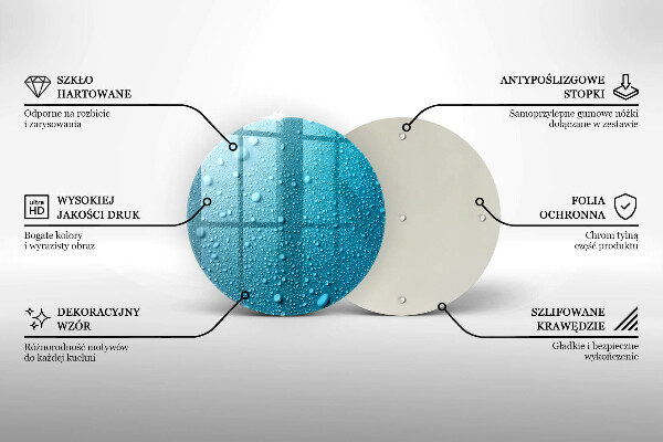 Skleněná deska do kuchyně Kapky vody