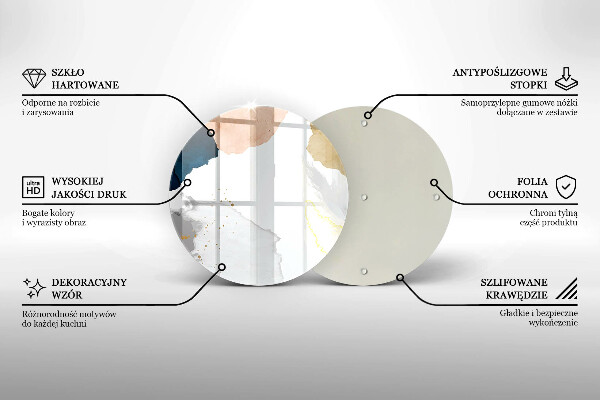 Skleněná deska do kuchyně Abstraktní skvrny