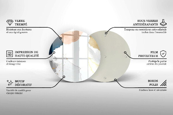 Skleněná deska do kuchyně Abstraktní skvrny