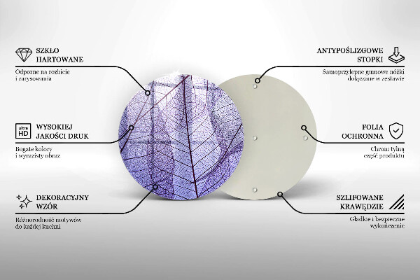 Skleněná deska do kuchyně Listy s žilnatinou