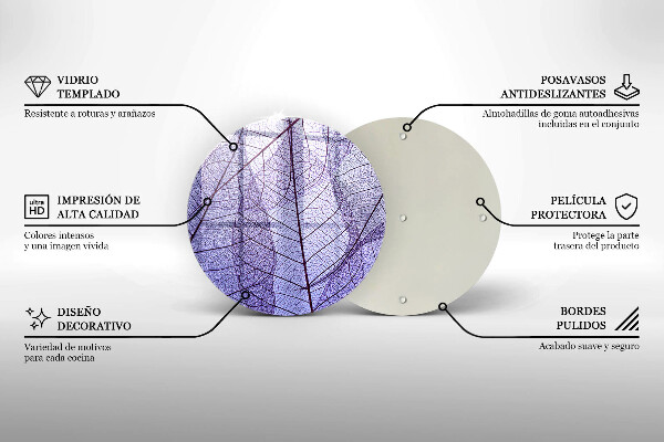 Skleněná deska do kuchyně Listy s žilnatinou