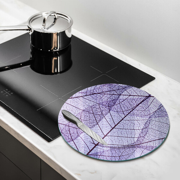 Skleněná deska do kuchyně Listy s žilnatinou