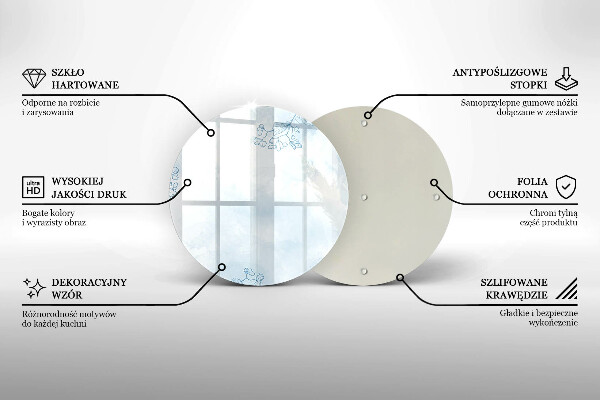 Skleněná deska do kuchyně Jemné pozadí