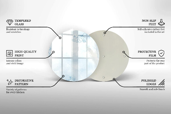 Skleněná deska do kuchyně Jemné pozadí