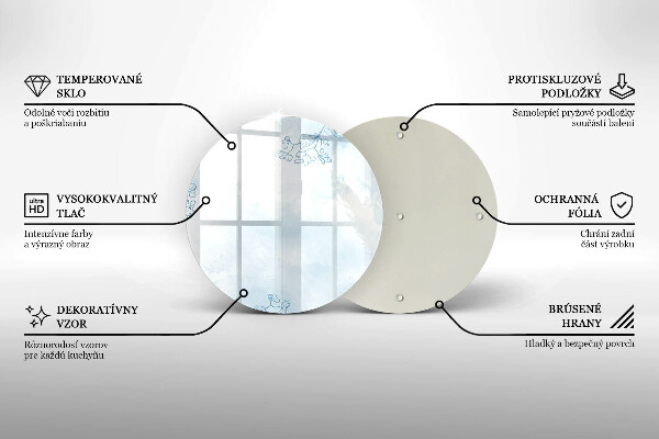 Skleněná deska do kuchyně Jemné pozadí
