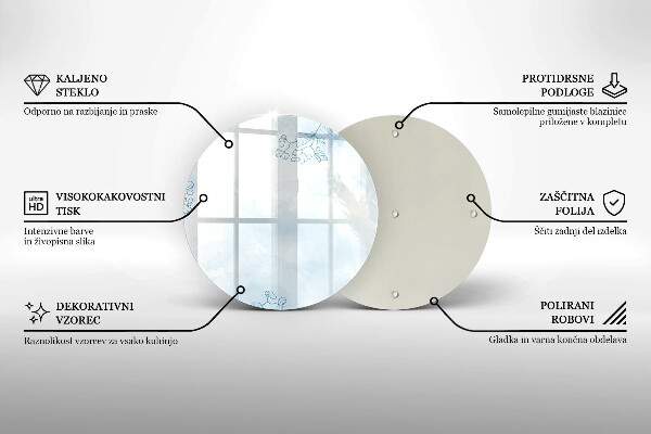 Skleněná deska do kuchyně Jemné pozadí