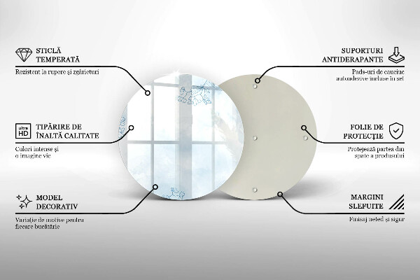 Skleněná deska do kuchyně Jemné pozadí