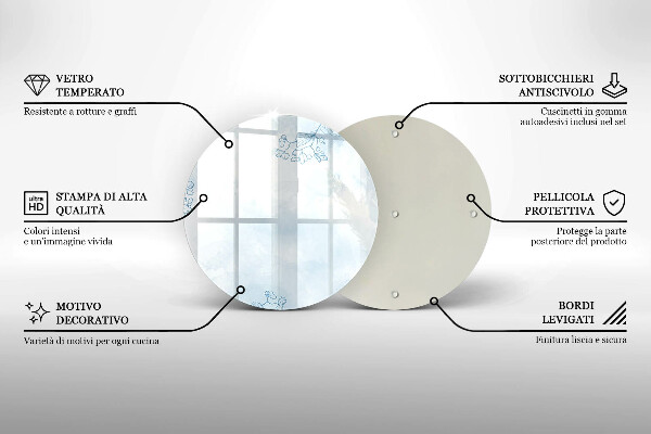 Skleněná deska do kuchyně Jemné pozadí