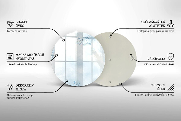 Skleněná deska do kuchyně Jemné pozadí