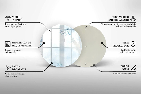 Skleněná deska do kuchyně Jemné pozadí