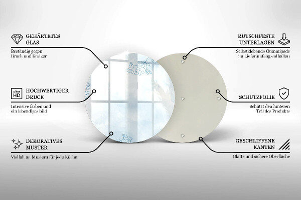 Skleněná deska do kuchyně Jemné pozadí