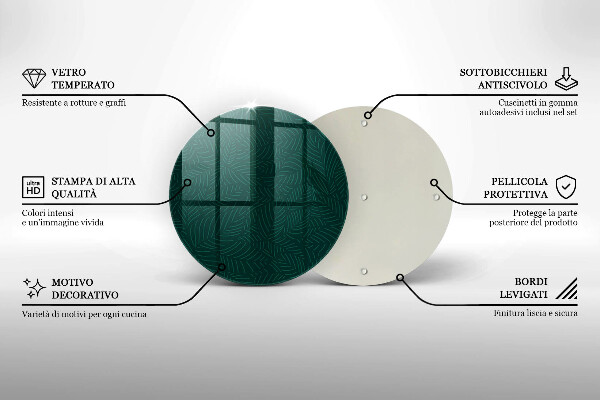 Skleněná deska do kuchyně Minimalistické listy