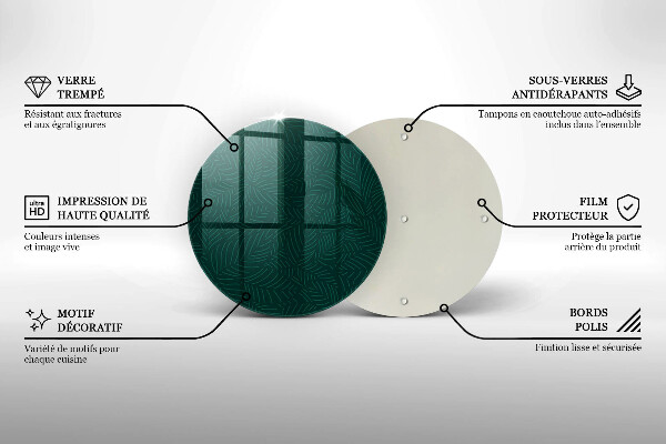 Skleněná deska do kuchyně Minimalistické listy