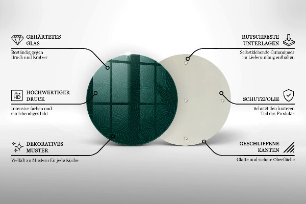 Skleněná deska do kuchyně Minimalistické listy