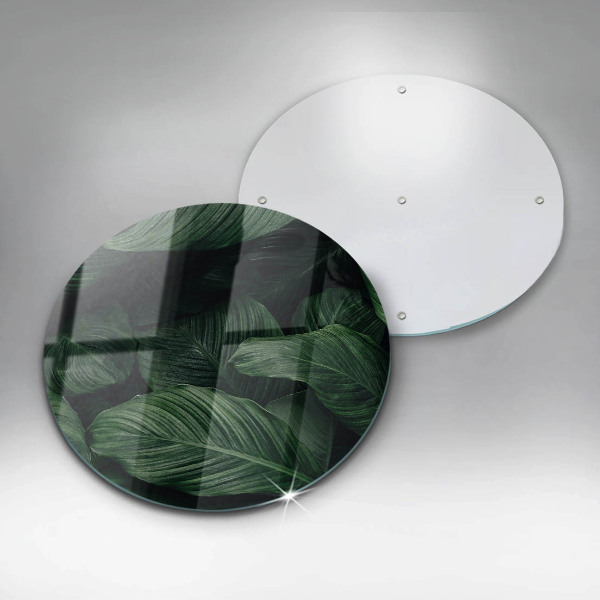 Skleněná deska do kuchyně Tmavé listy