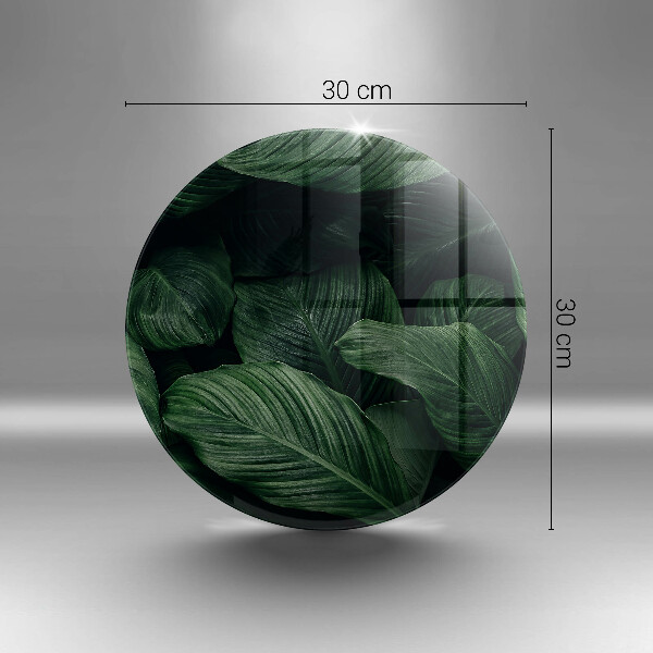 Skleněná deska do kuchyně Tmavé listy