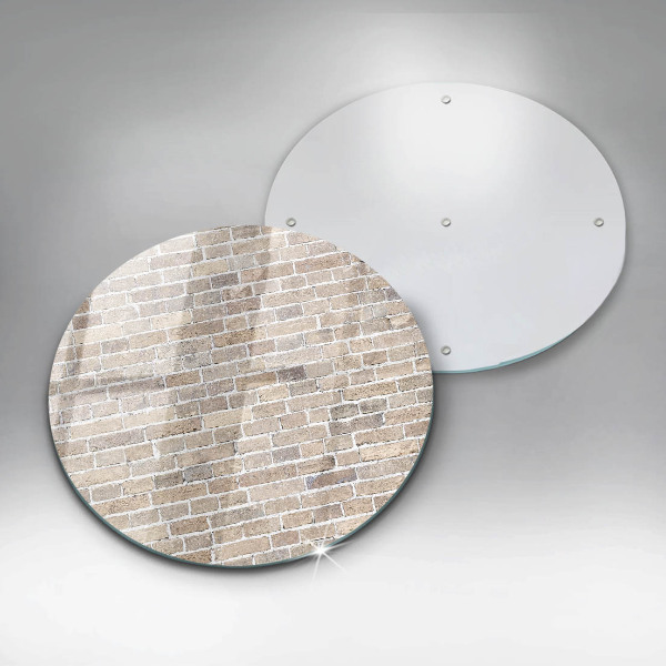 Skleněná deska do kuchyně Světlá cihlová zeď