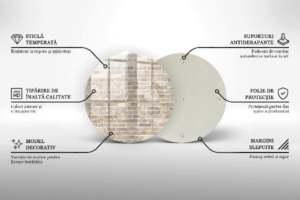 Skleněná deska do kuchyně Světlá cihlová zeď