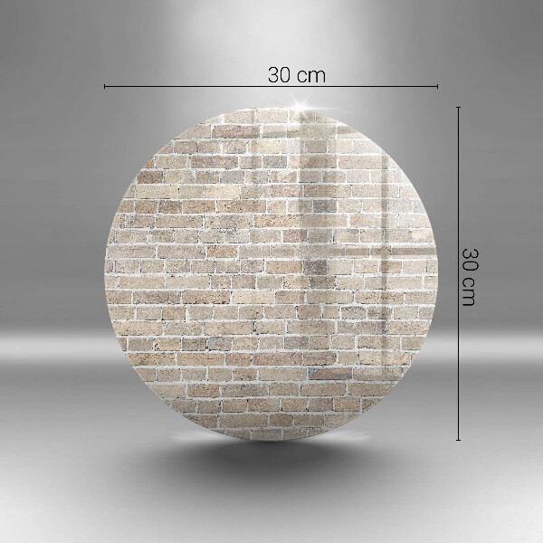 Skleněná deska do kuchyně Světlá cihlová zeď