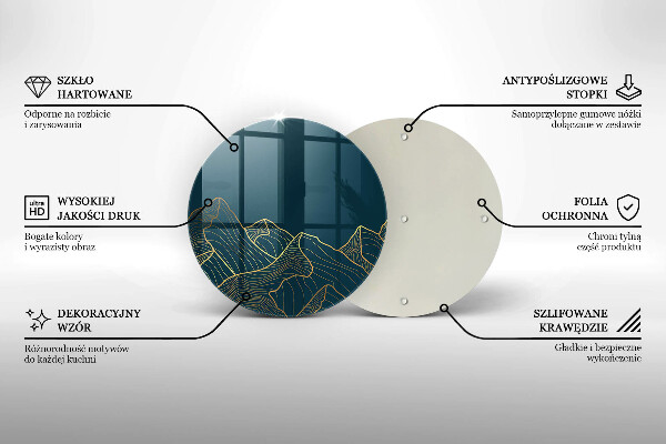 Skleněná deska do kuchyně Abstraktní hory