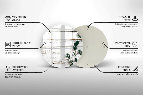 Skleněná deska do kuchyně Staré desky a listy