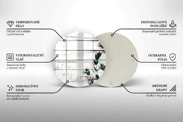 Skleněná deska do kuchyně Staré desky a listy