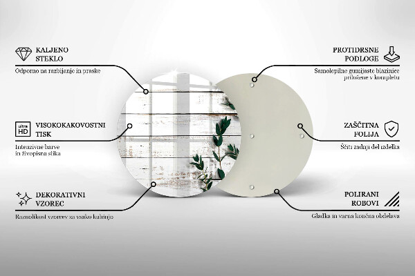 Skleněná deska do kuchyně Staré desky a listy