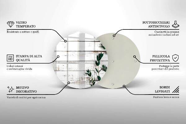 Skleněná deska do kuchyně Staré desky a listy