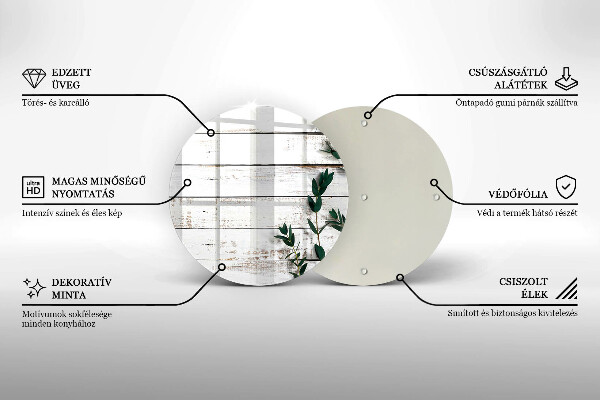 Skleněná deska do kuchyně Staré desky a listy
