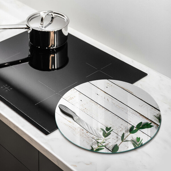 Skleněná deska do kuchyně Staré desky a listy