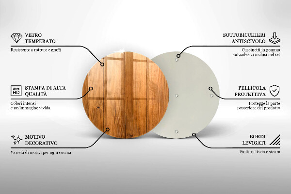 Skleněná deska do kuchyně Dřevěná prkna