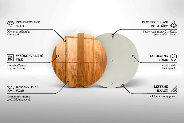Skleněná deska do kuchyně Dřevěná prkna