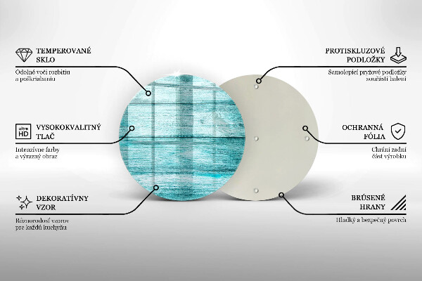 Skleněná deska do kuchyně Vintage dřevěné desky