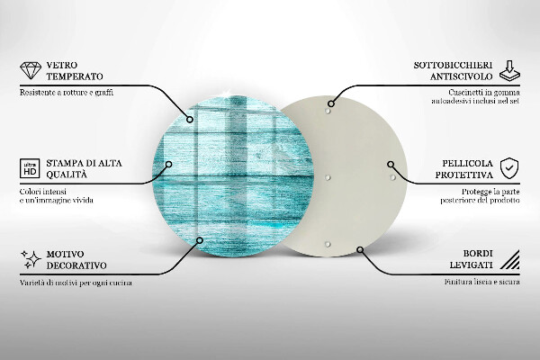 Skleněná deska do kuchyně Vintage dřevěné desky