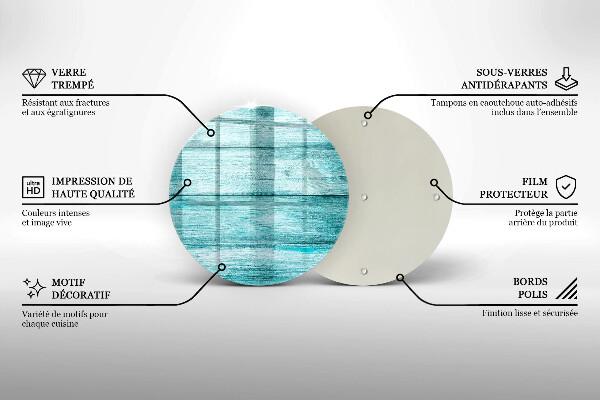 Skleněná deska do kuchyně Vintage dřevěné desky