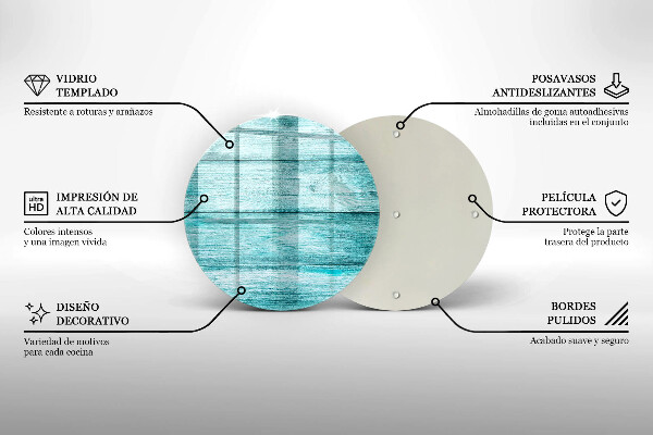 Skleněná deska do kuchyně Vintage dřevěné desky