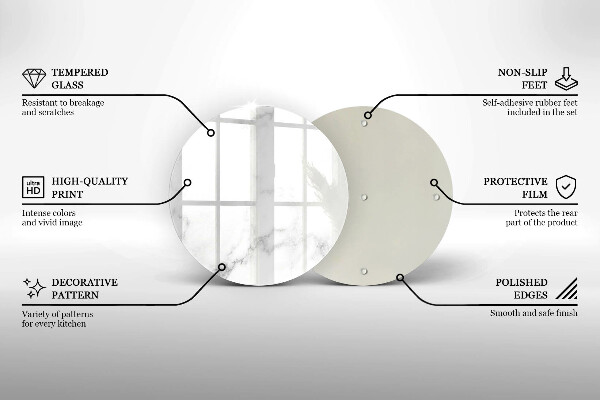 Skleněná deska do kuchyně Moderní mramor